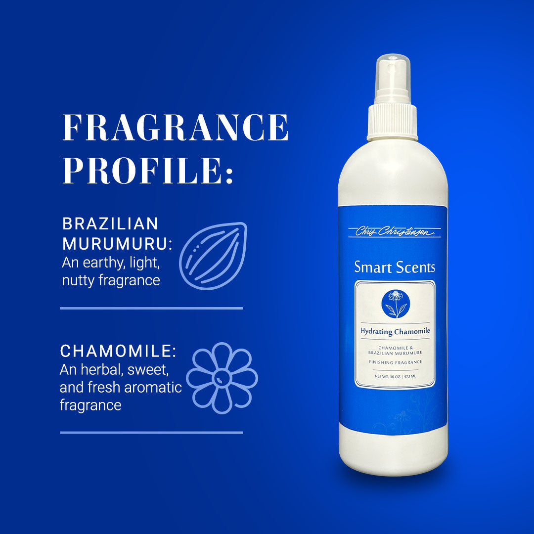 FRAGRANCE PROFILE consists of BRAZILIAN MURUMURU: An earthy, light, nutty fragrance
and CHAMOMILE: An herbal, sweet, and fresh aromatic fragrance