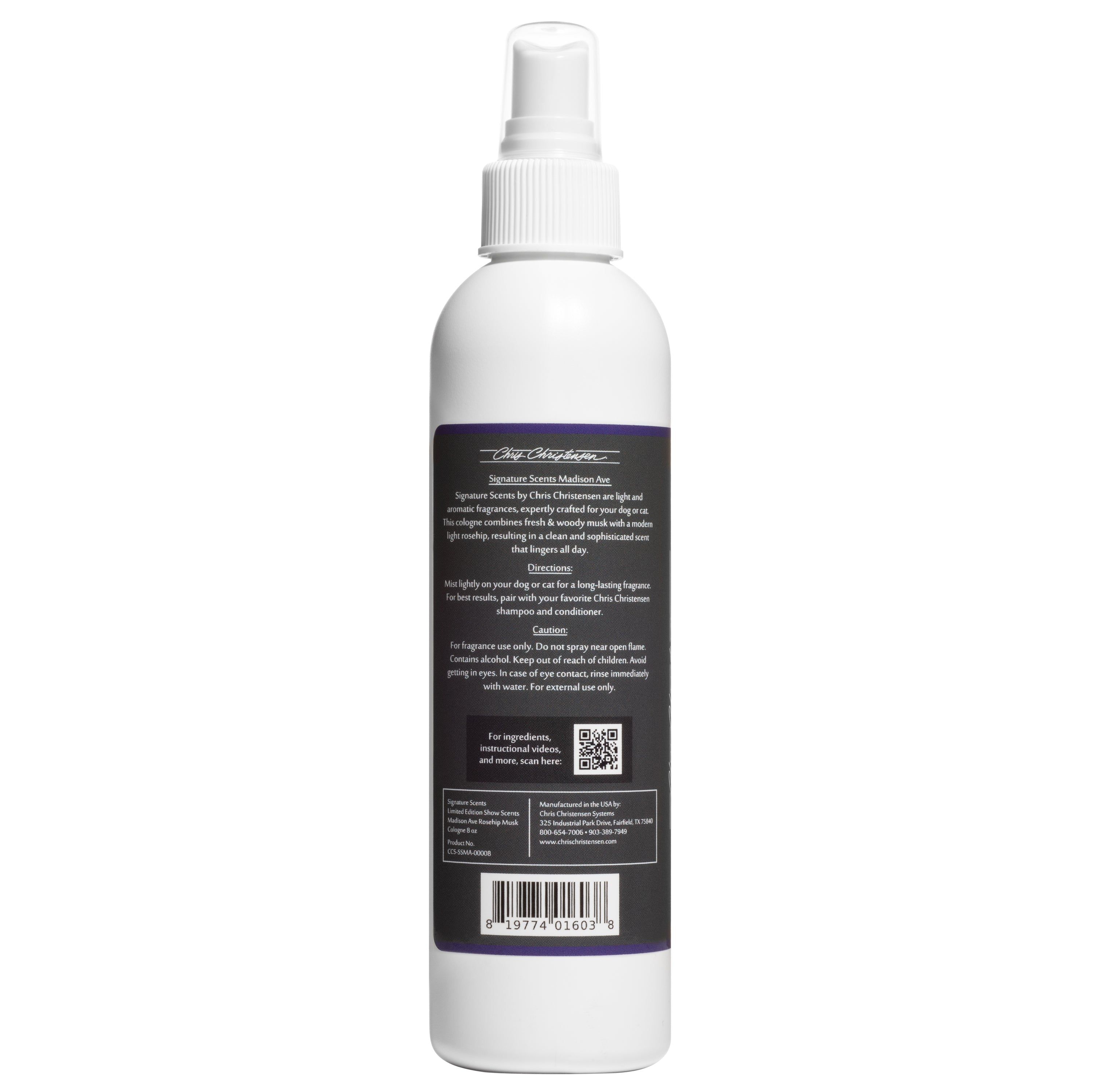 Chris Christensen Signature Scent Madison Ave - 8oz Cologne Reverse
