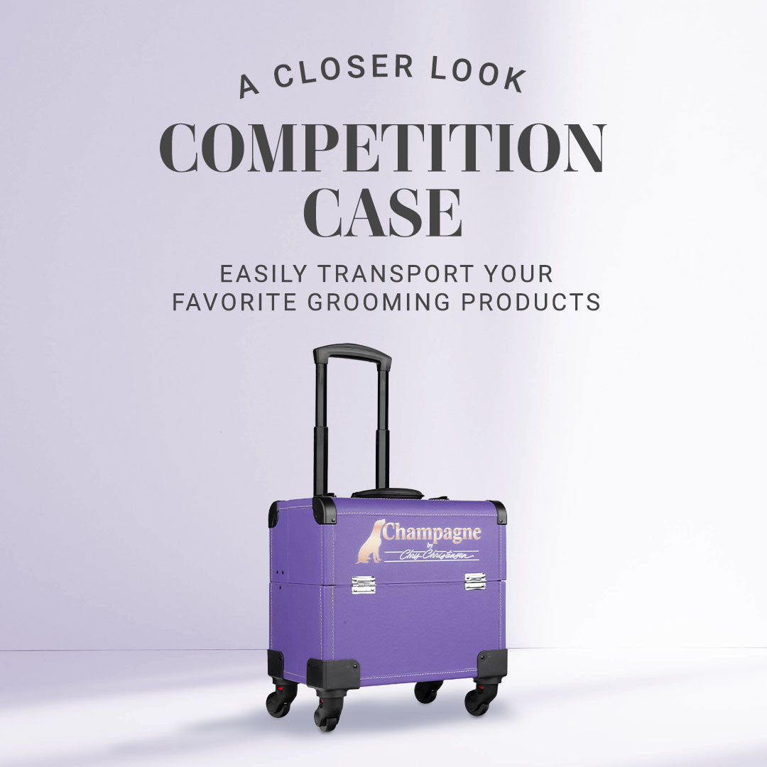 A closer look: Competition Case. Easily transport your favorite grooming products!