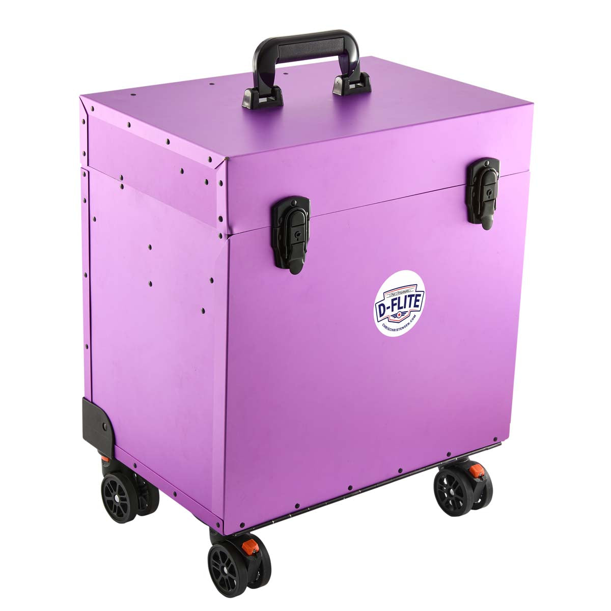 Side view of purple D-Flite by Chris Christensen Tack Box