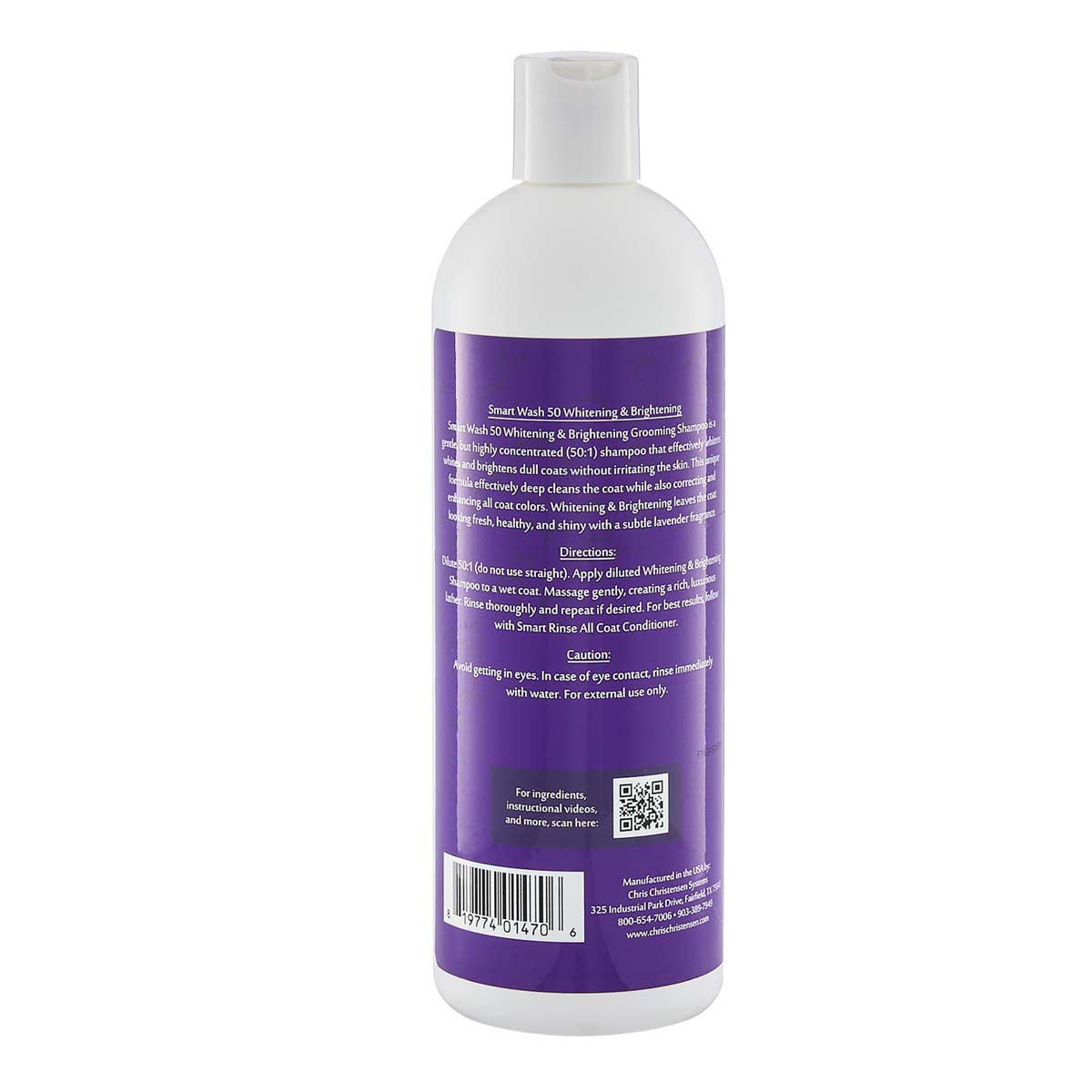 Back - 16 oz Chris Christensen SmartWash50 Whitening & Brightening Shampoo