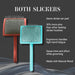 Both slickers: Same slicker pin pad, 30% more pins than other leading slicker brushes, ergonomic handles fight hand fatigue, saves time and effort while grooming, made with natural wood. 
