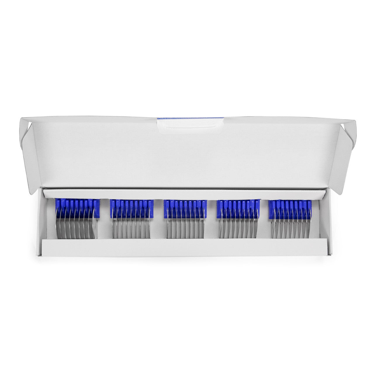 Open box Chris Christensen Artemis Five Piece Comb Set from above