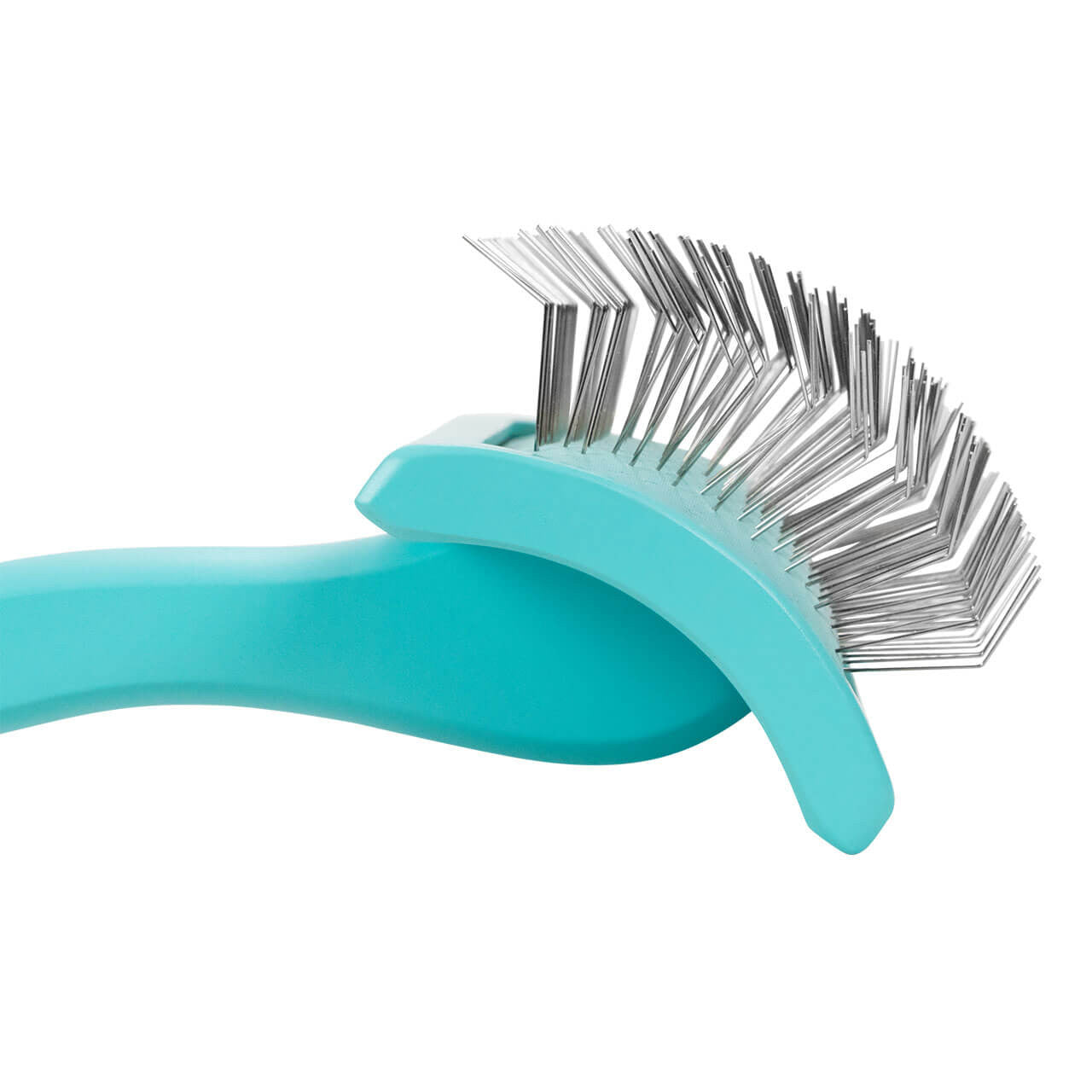 Chris Christensen Big G Teal Slicker Brush Medium - Pins From Side View