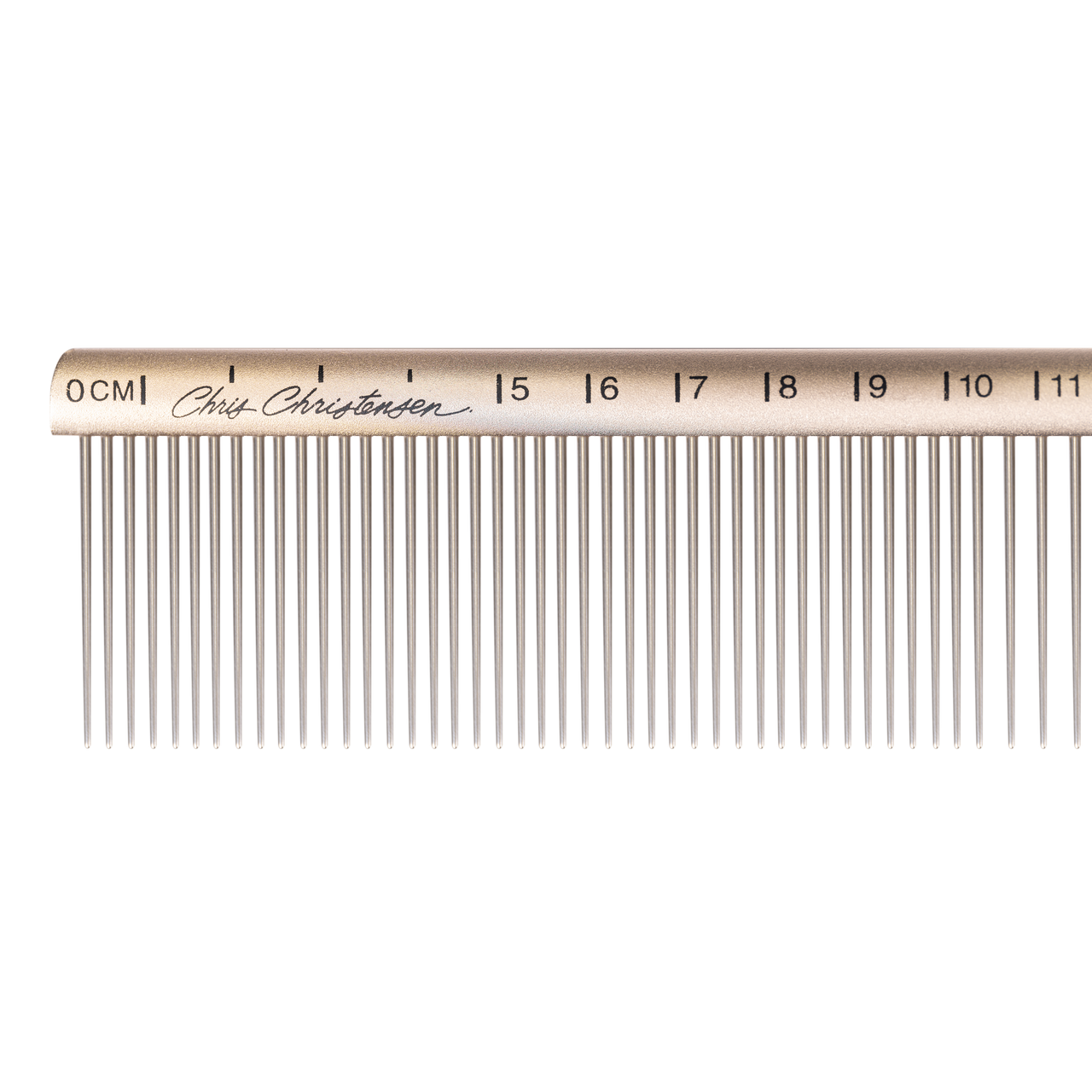 Chris Christensen Competition Comb #509 9.5" Medium/Coarse - Close Up of  Signature