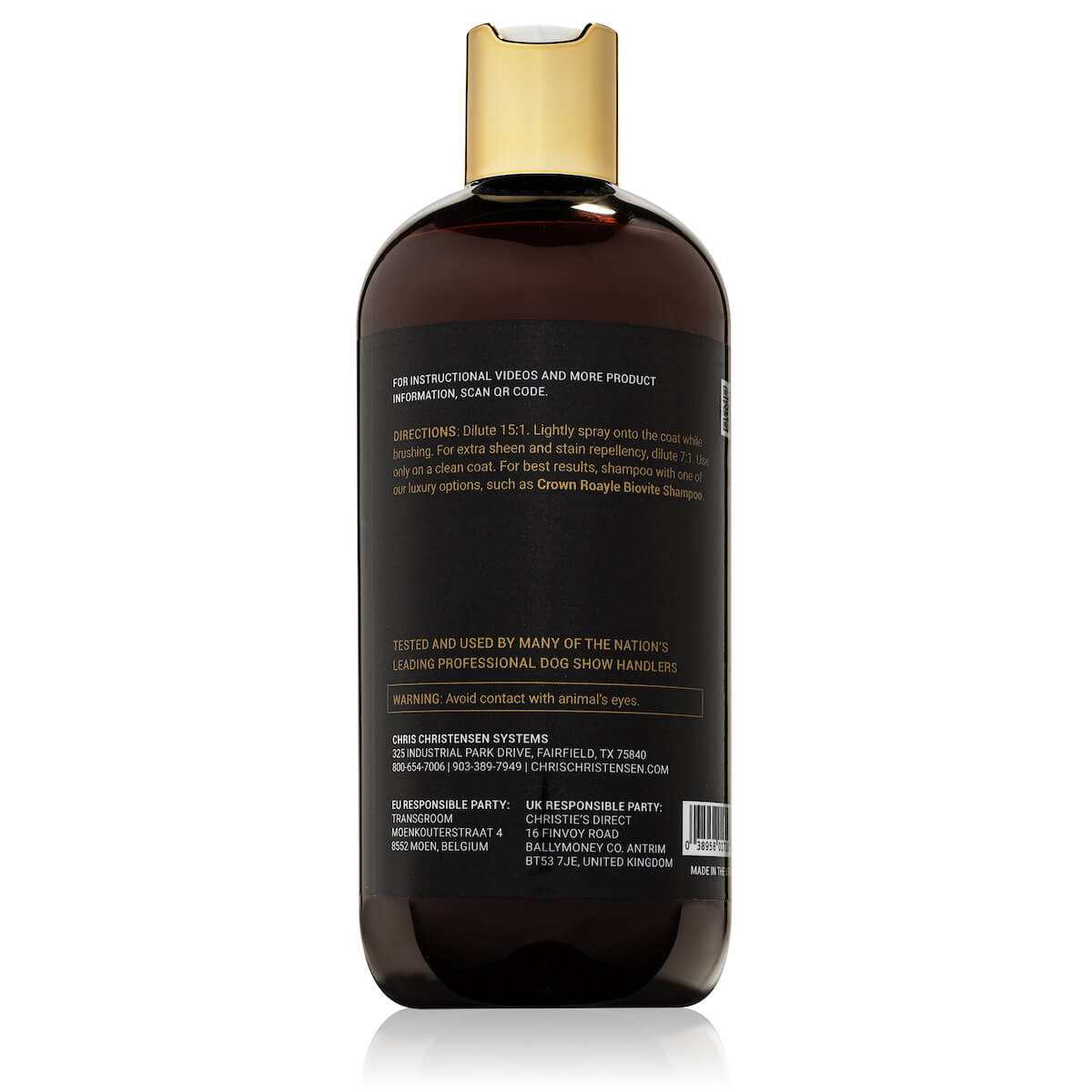 Crown Royale Magic Touch Grooming Spray #1 Concentrate Directions Chris Christensen