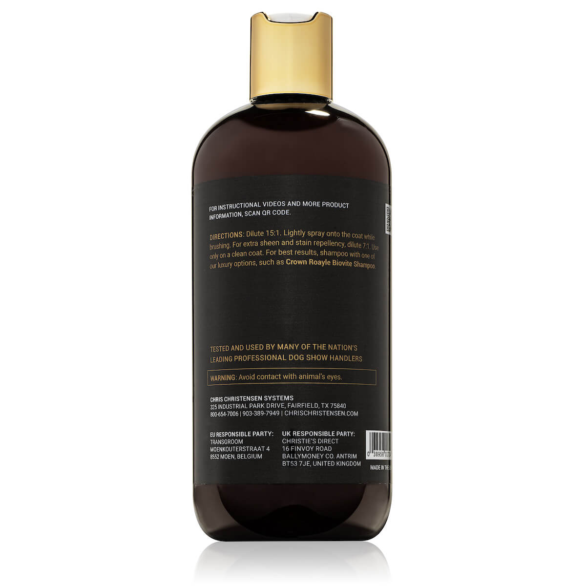 Crown Royale Magic Touch Grooming Spray #2 Concentrate Directions Chris Christensen