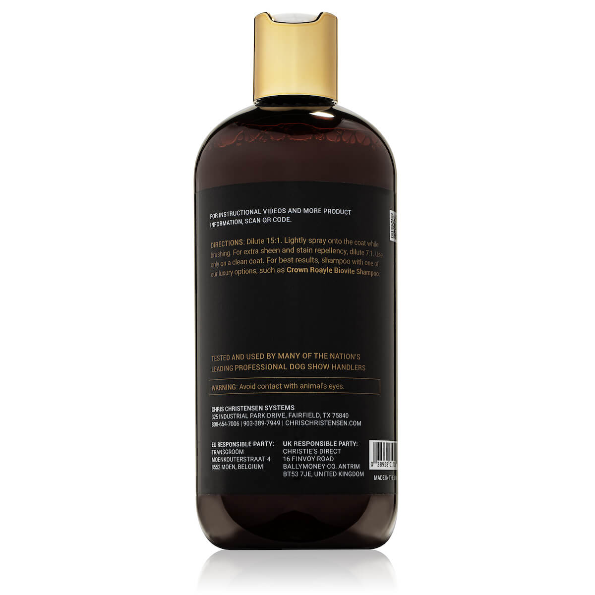 Crown Royale Magic Touch Grooming Spray #3 Concentrate Directions Chris Christensen