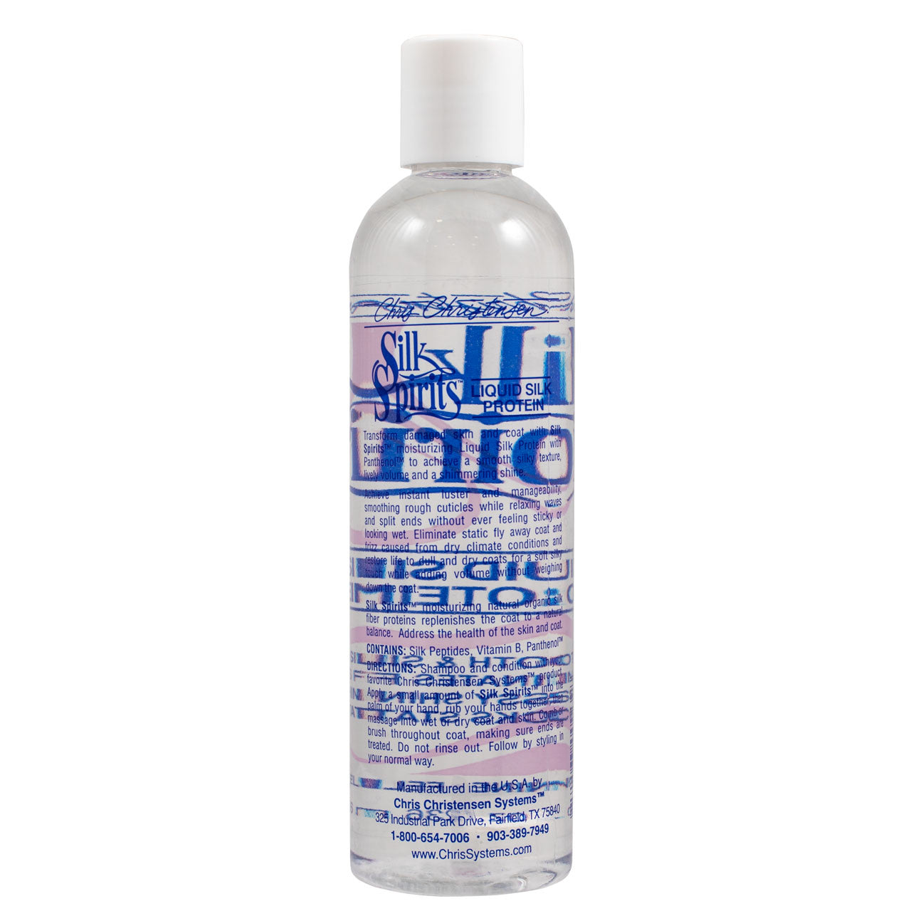 Silk Spirits Liquid Silk Protein 8 oz Back