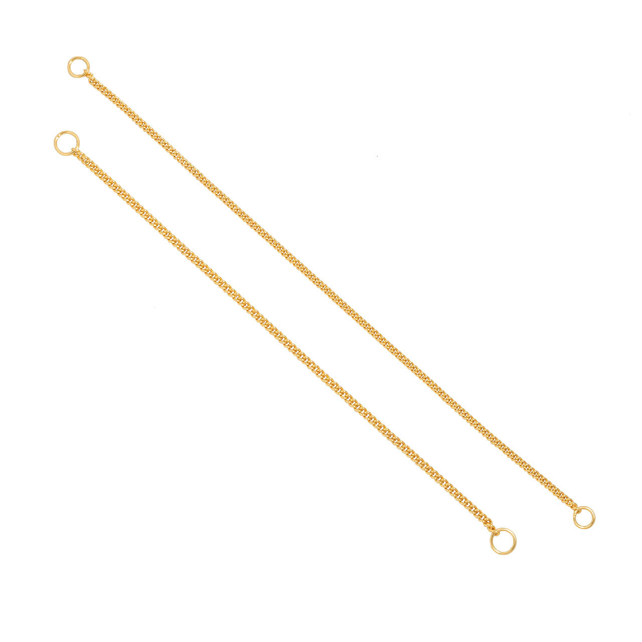 Champagne Slip Curve Show Collars in Gold
