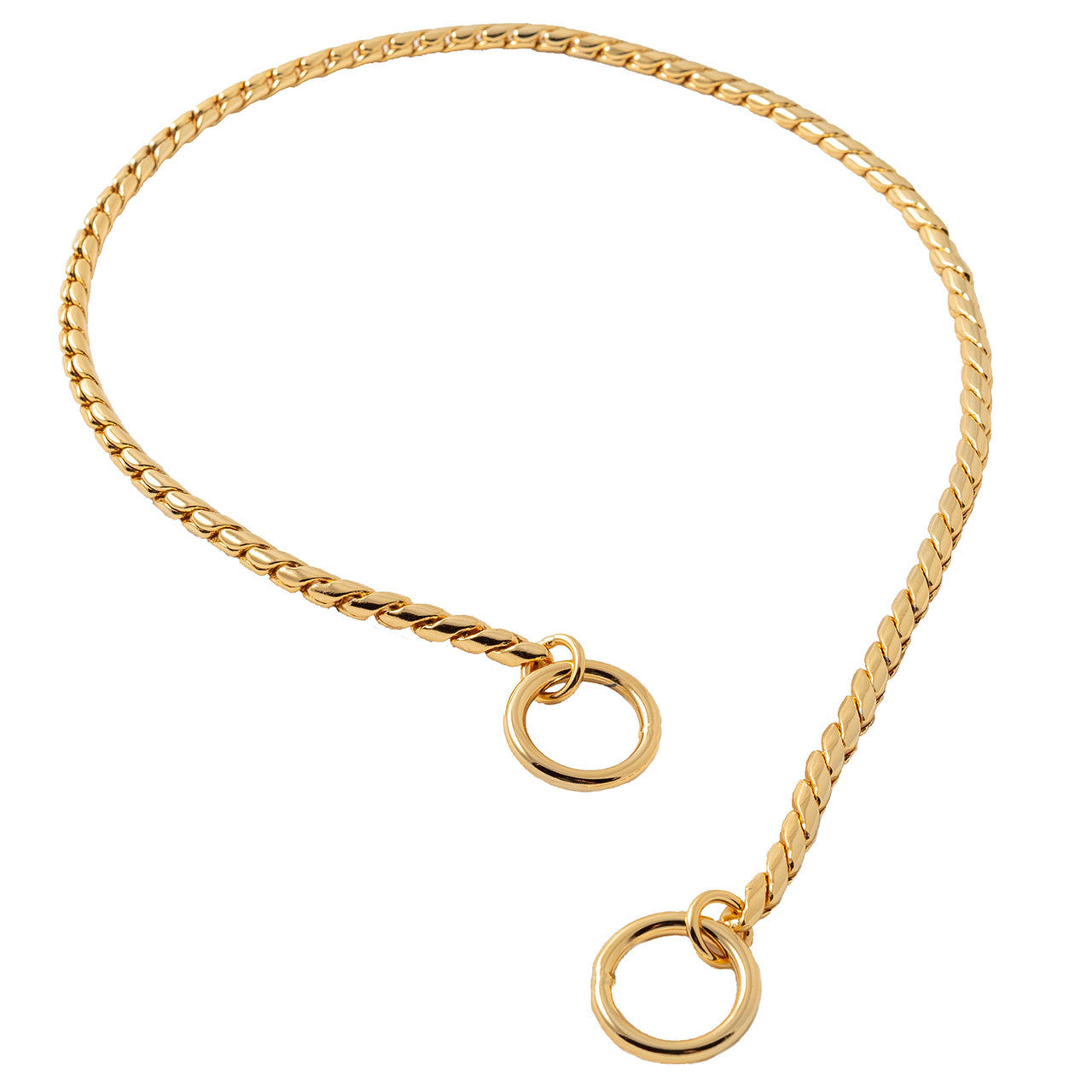 Gold Champagne Slip Snake Show Collar