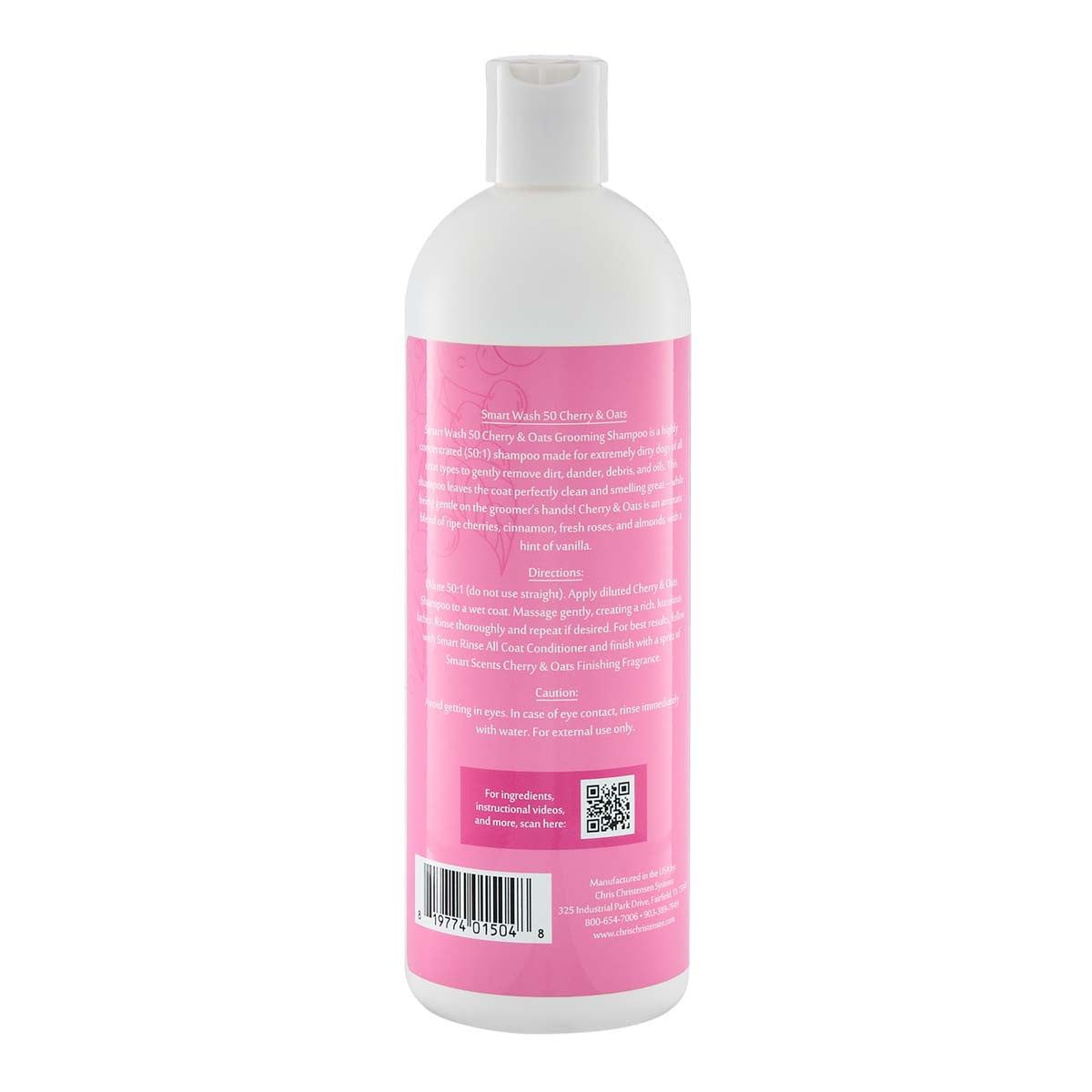 Chris Christensen SmartWash 50 Grooming Shampoo - Cherry & Oats 16oz Back