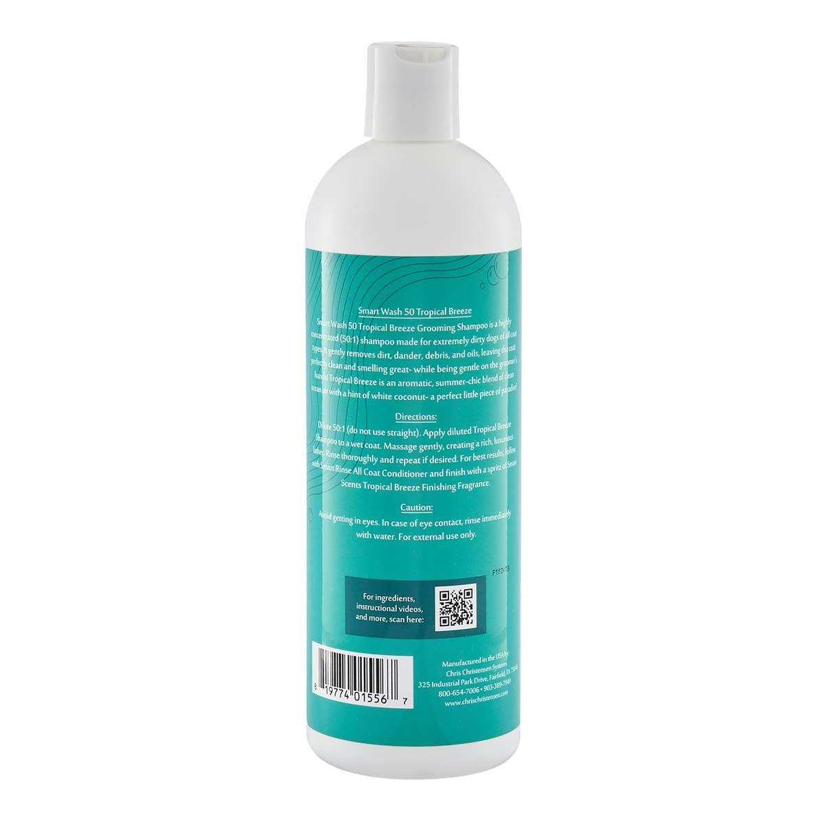 Chris Christensen SmartWash 50 Grooming Shampoo - Tropical Breeze 16oz Back