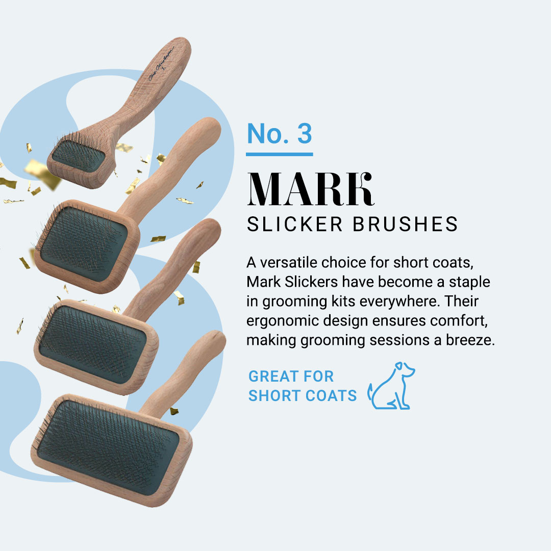 #3: Chris Christensen Mark Slicker Brushes - Great for short coats